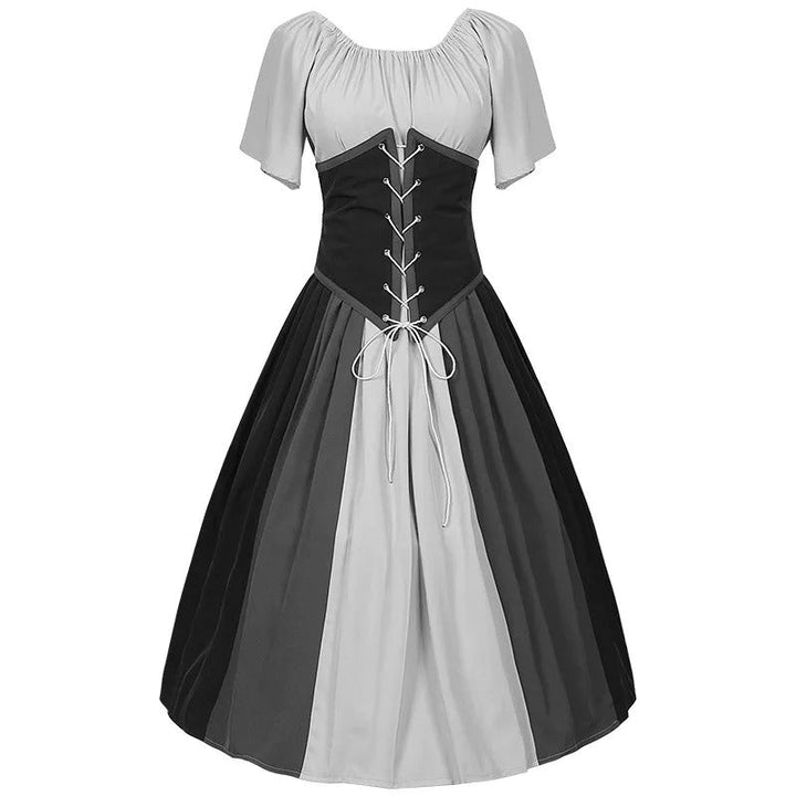 Levoire | Luxe Dirndl-Lacet Avec Manches Bouffantes. Gris