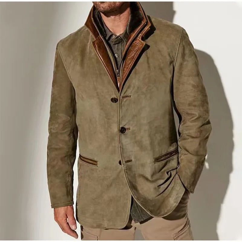 Levoire | Veste D'Automne Vintage Pour Hommes Kaki