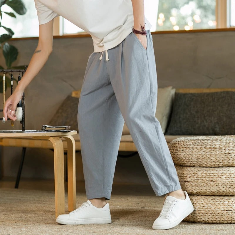 Levoire | Pantalons En Lin D'Été Gris clair