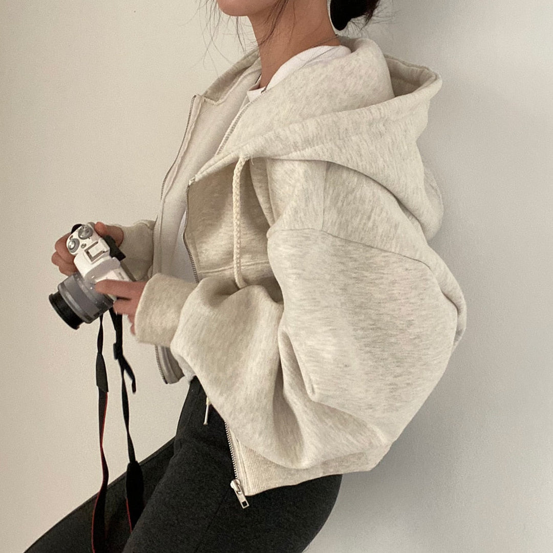 Levoire | Sweat À Capuche Confortable Et Doux Pour Femmes Beige Taille unique
