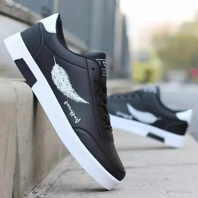 Levoire | Chaussures En Cuir Pour Hommes Imprimées Avec Bouts Ronds Noir