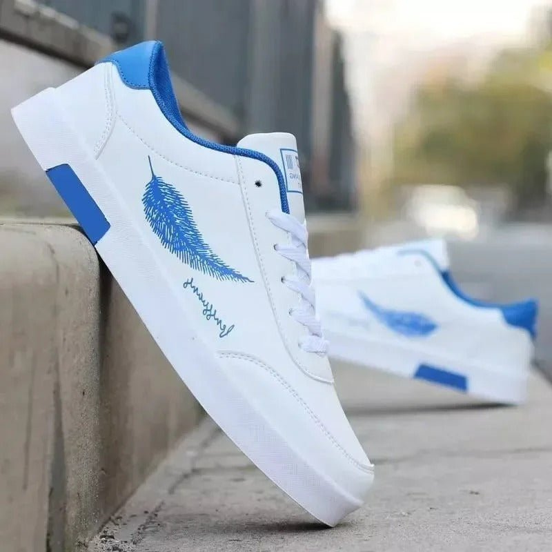 Levoire | Chaussures En Cuir Pour Hommes Imprimées Avec Bouts Ronds Bleu