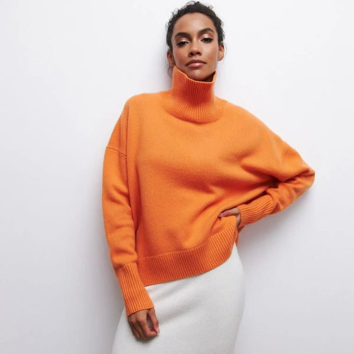 Levoire | Pull À Col Surdimensionné Orange