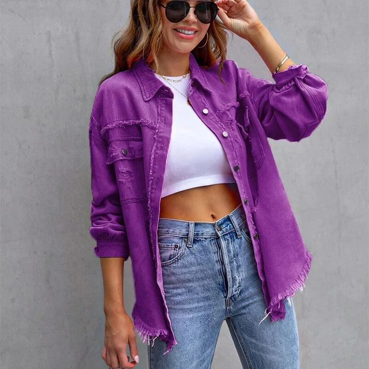 Levoire | Taille Plus Veste En Denim Karmin Lilas