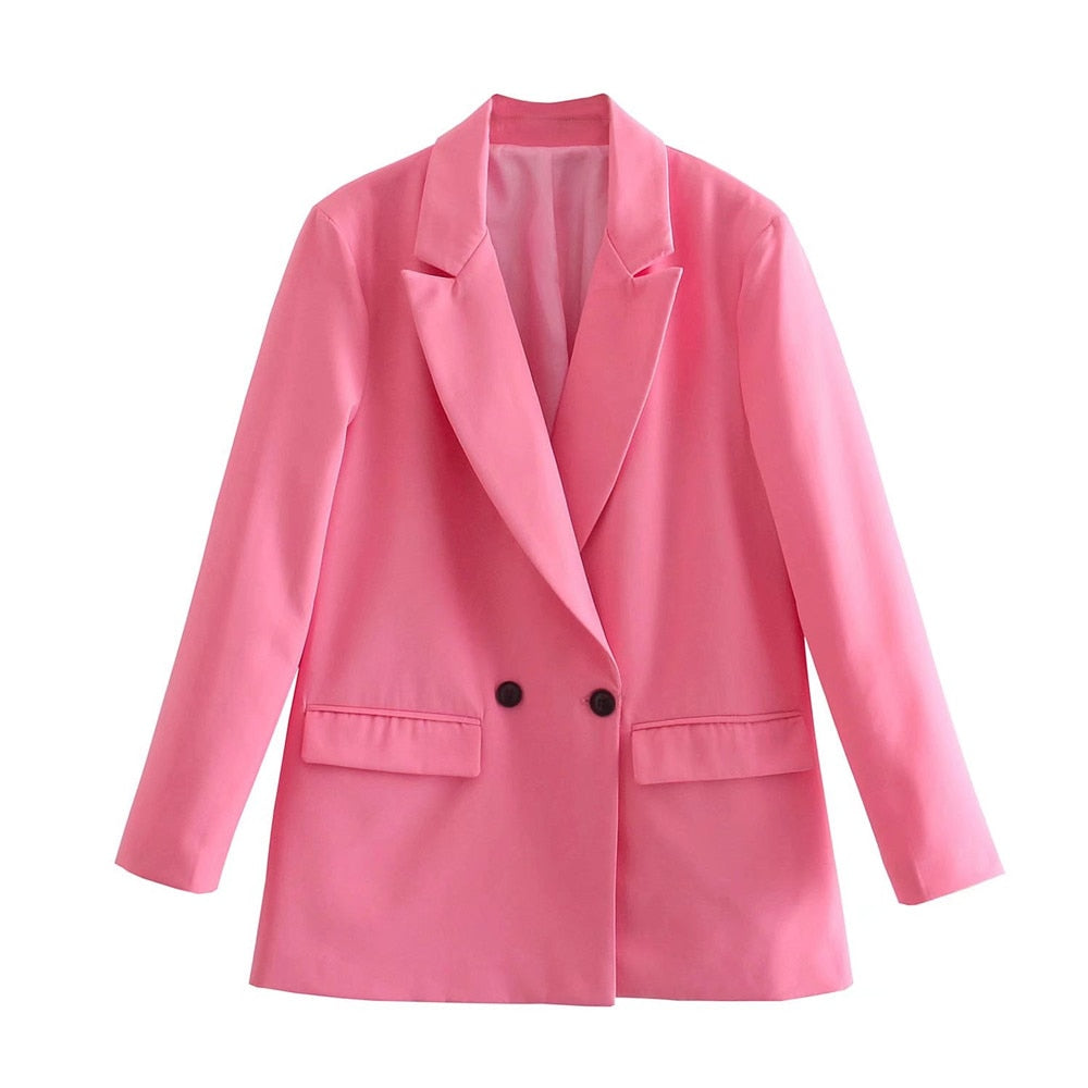 Levoire | Blazer Long Tendance Confortable Pour L'Automne Rosa