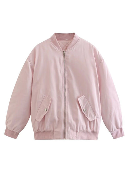 Levoire - Veste bomber surdimensionnée pour femmes Rosa