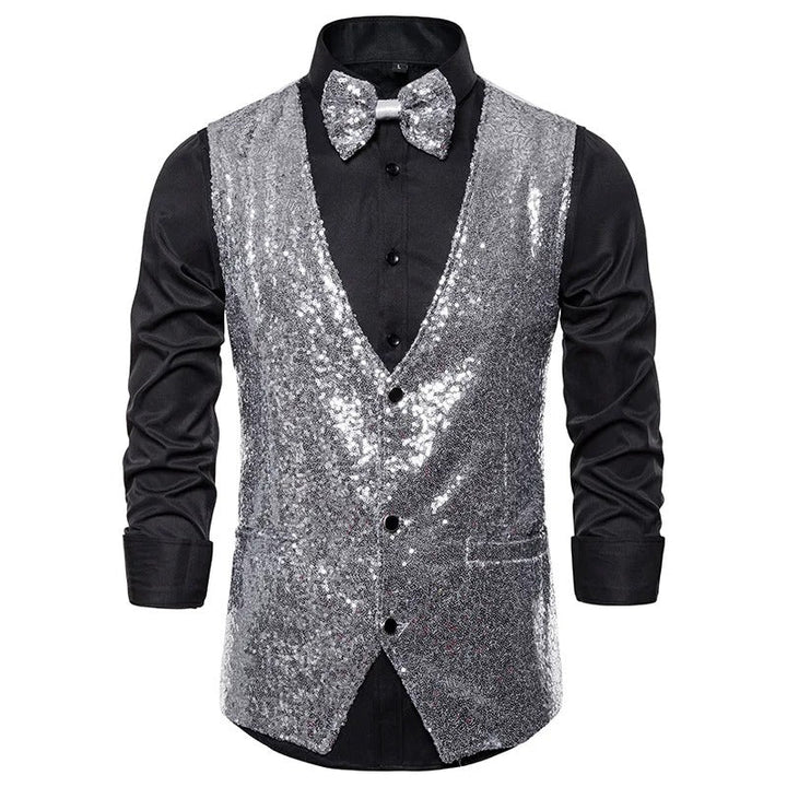 Levoire | Gilet À Paillettes Pour Hommes Pour Les Fêtes Paillettes