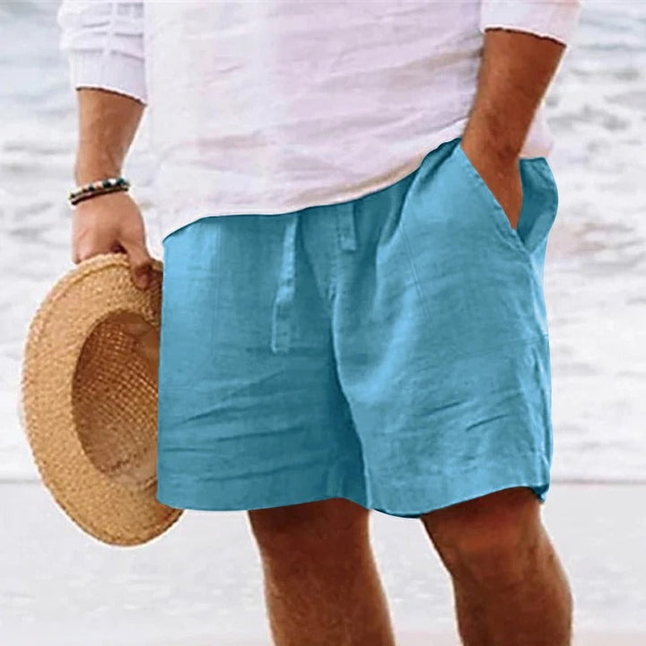 Levoire | Pantalons En Lin Élégants Pour Hommes bleu ciel
