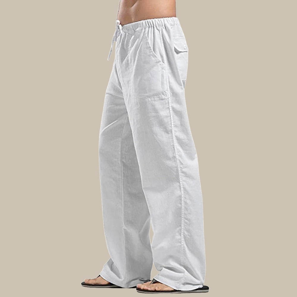 Levoire | Pantalons D'Été En Tissu Élégants Pour Hommes blanc