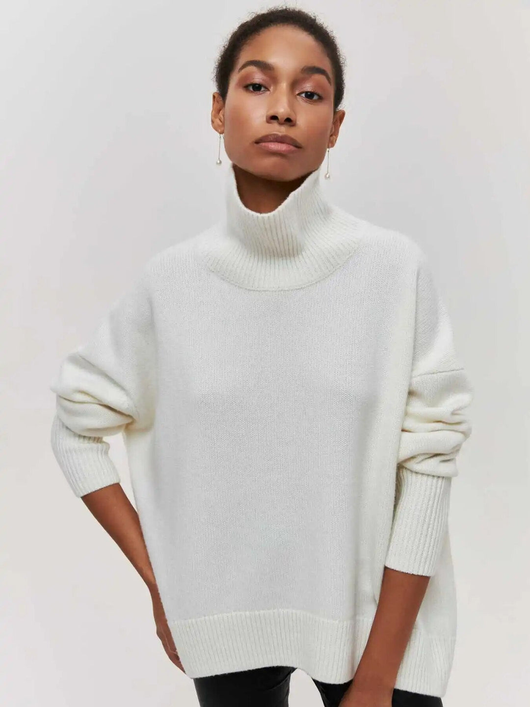 Levoire | Pull À Col Surdimensionné Blanc