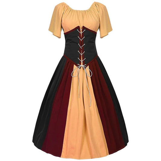 Levoire | Luxe Dirndl-Lacet Avec Manches Bouffantes. Gul