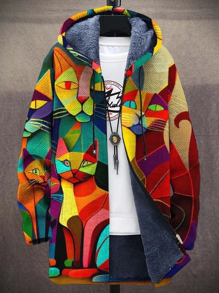 Levoire | Manteau Moderne À Manches Longues Avec Imprimé Artistique Style 2