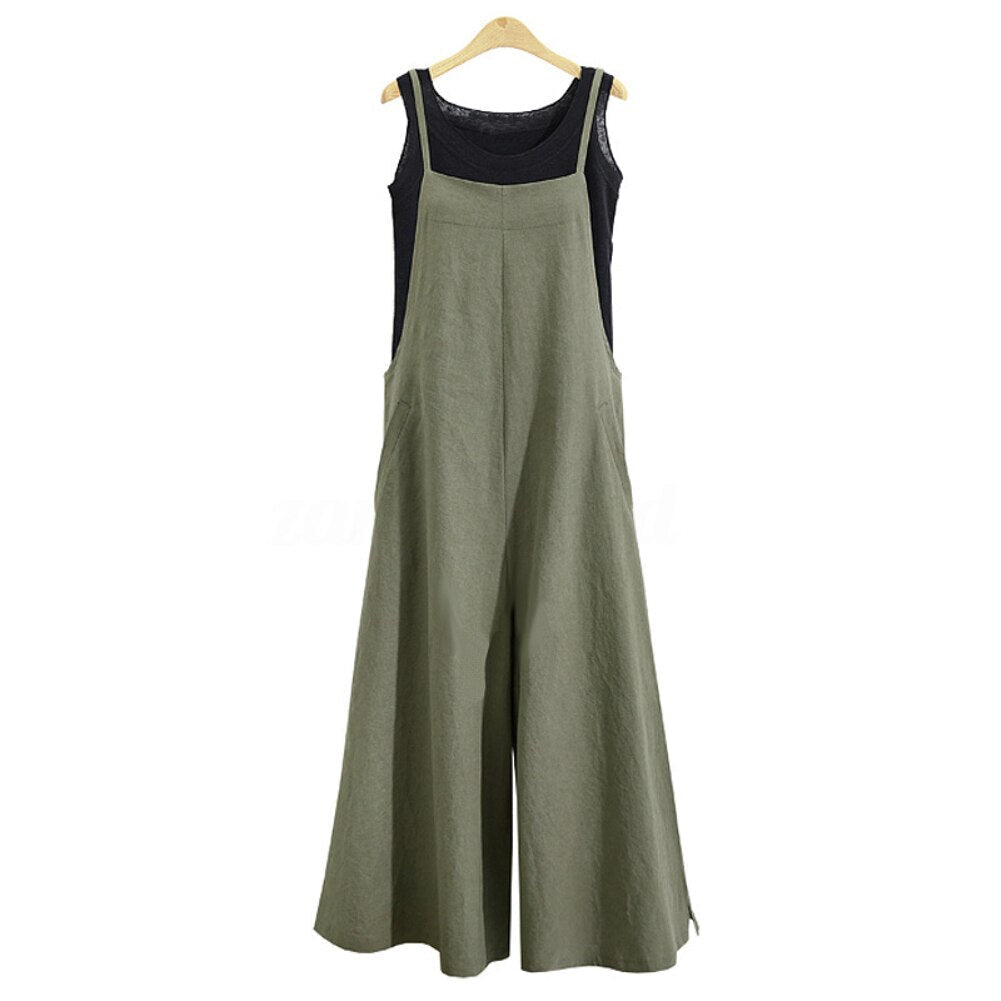 Levoire | Combinaison Noire Pour Femmes Coupe Aeree Et Decontractee, Femmes Vert & Noir