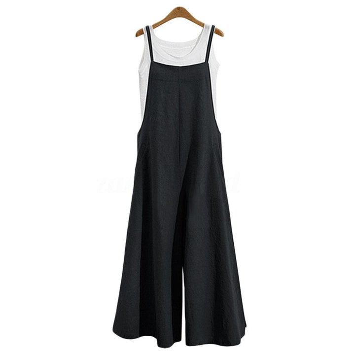 Levoire | Combinaison Noire Pour Femmes Coupe Aeree Et Decontractee, Femmes Noir & Blanc 4XL