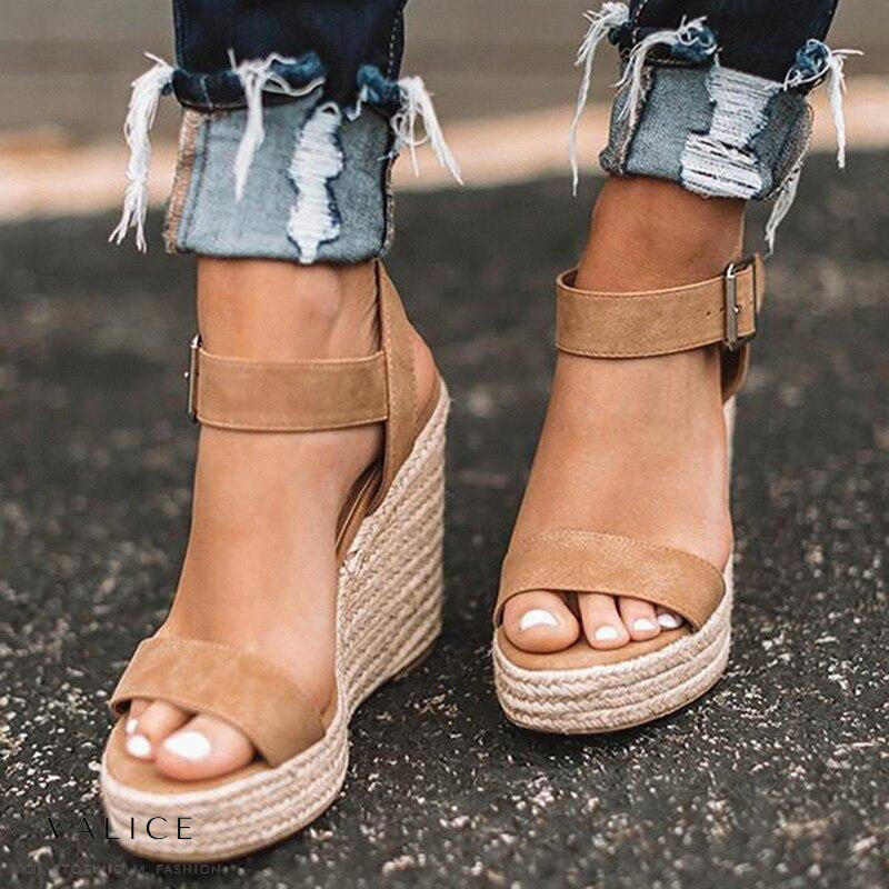 Levoire | Sandales Compensées Pour Un Look D'Été Tendance Braun