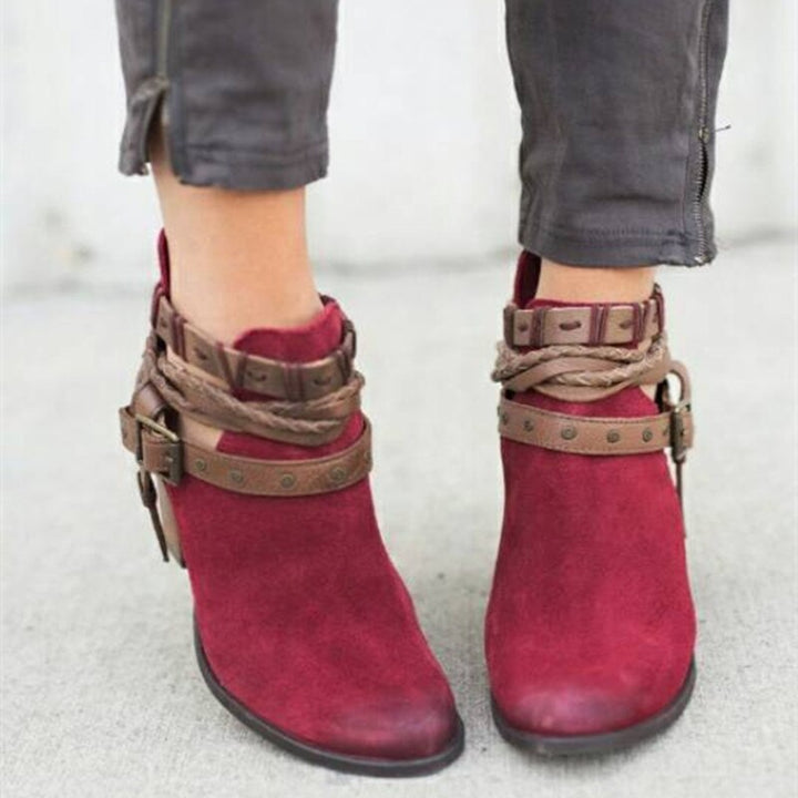 Levoire | Bottines Uniques Et Élégantes Avec Des Lanières Rot