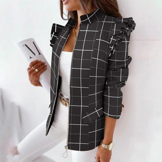Levoire | Rento Veste À Manches Longues Avec Zip Et Poches Noir