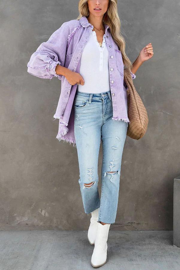 Levoire | Veste En Denim Colorée Polyvalente Felicity