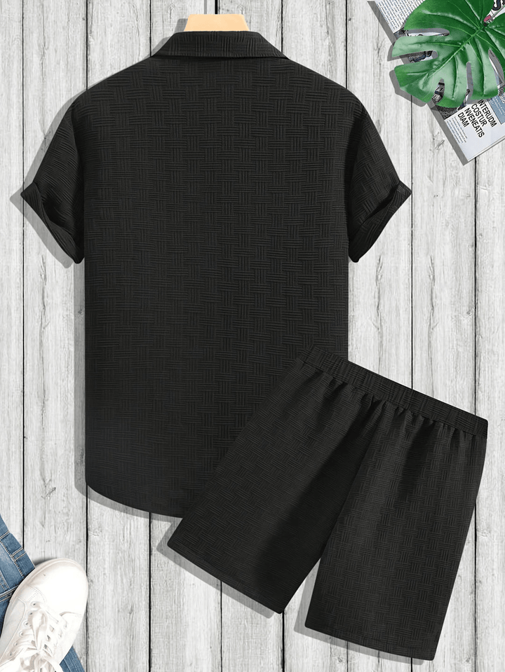 Levoire | Tenue pour hommes à la mode 2 pièces Chemise classique avec shorts