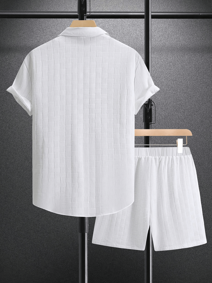 Levoire | Tenue pour hommes à la mode 2 pièces Chemise classique avec shorts