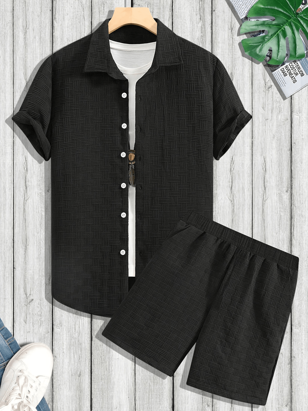 Levoire | Tenue pour hommes à la mode 2 pièces Chemise classique avec shorts