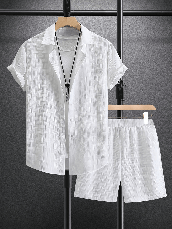 Levoire | Tenue pour hommes à la mode 2 pièces Chemise classique avec shorts