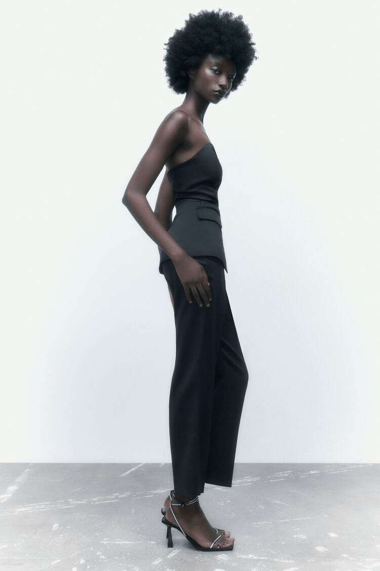 Levoire | Ensemble corset pantalon noir femme