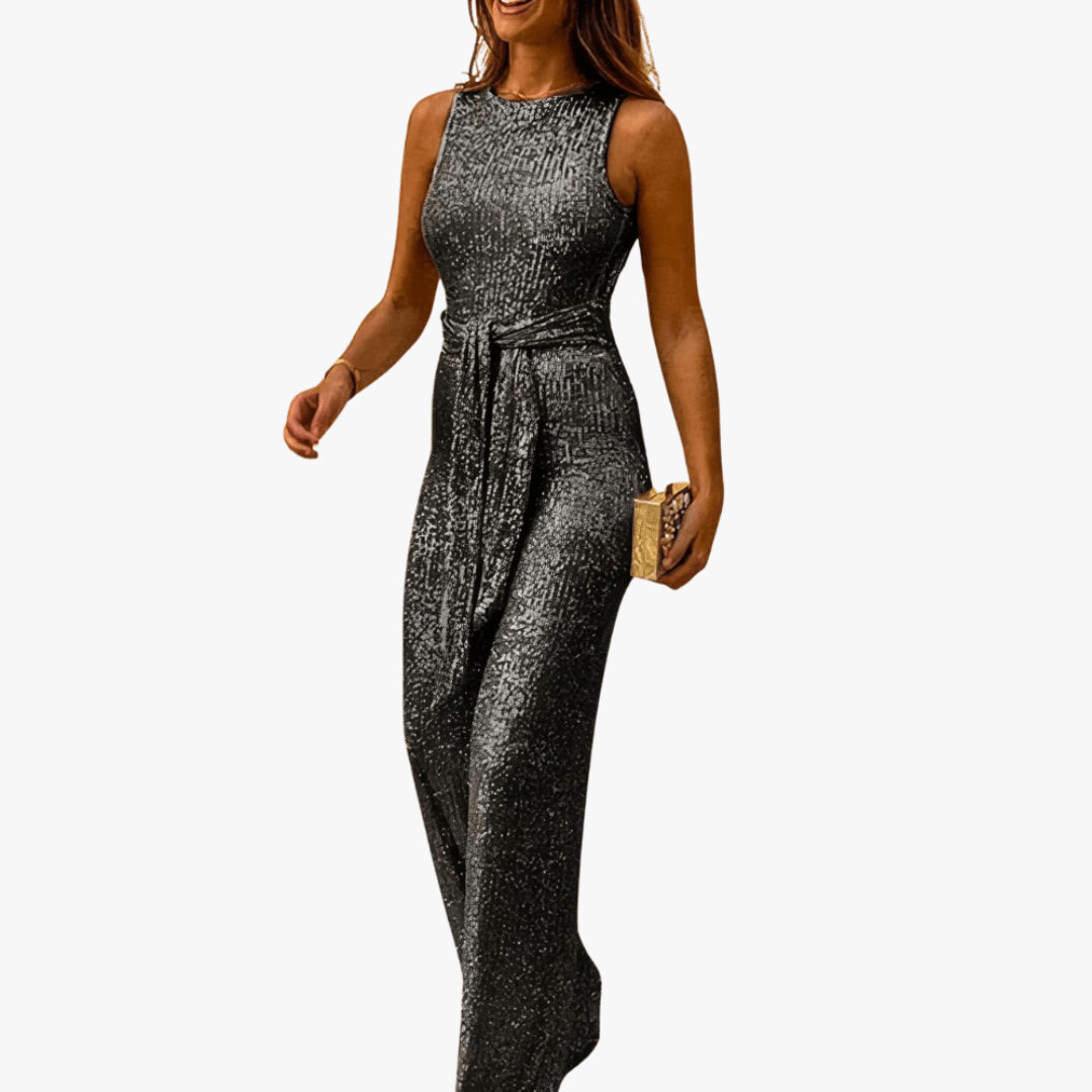 Levoire | Combinaison paillettes pour dames élégante et confortable Noir