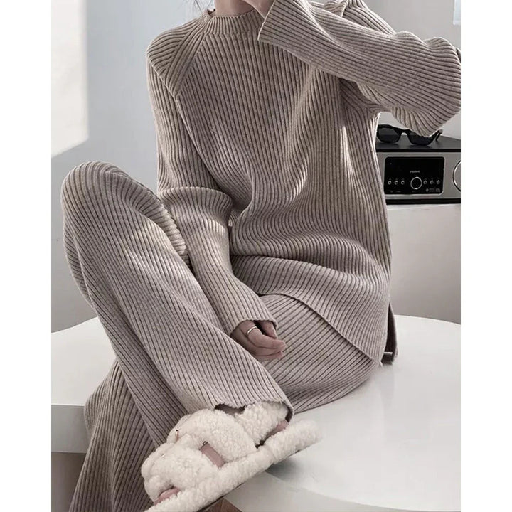 Levoire | Ensemble En Tricot Pour Femmes Khaki