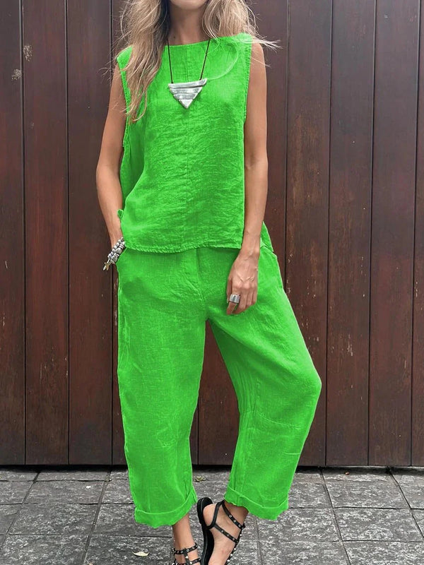 Levoire | Ensemble D'Été Fait À La Main Vert