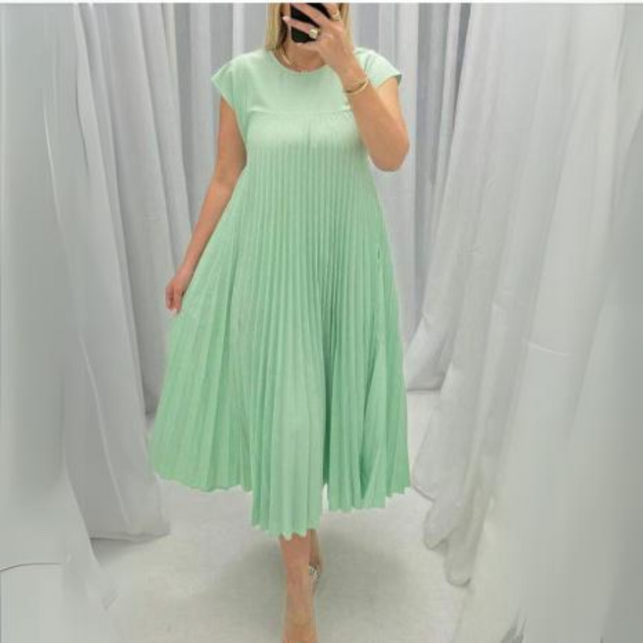 Levoire | Robe Plissée Silhouette Flottante Vert clair