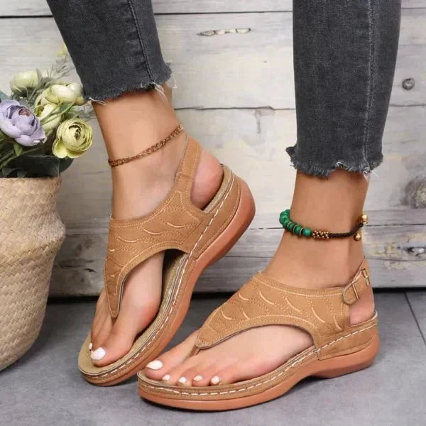Levoire | Sandales En Cuir Pour Femmes Braun