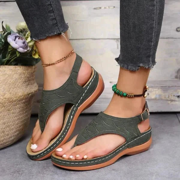Levoire | Sandales En Cuir Pour Femmes Vert