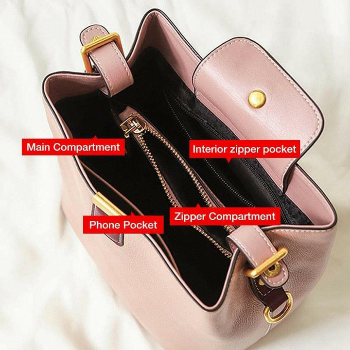 Levoire | Sac Seau Polyvalent En Cuir Fendu Résistant