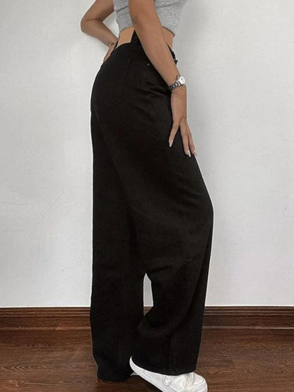 Levoire | Jean Boyfriend Noir Taille Haute Polyvalent