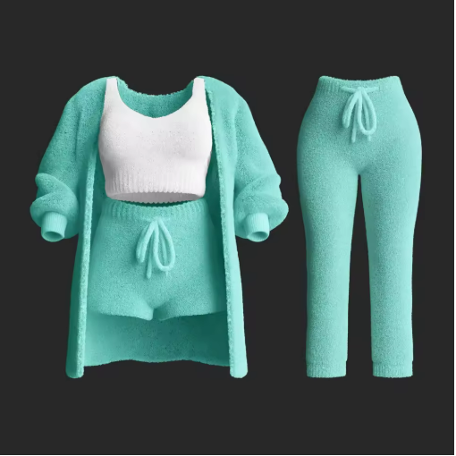 Levoire | Ensemble Confort Lux Gilet, Soutien-Gorge, Shorts, Pantalons Et Chaussettes Vert