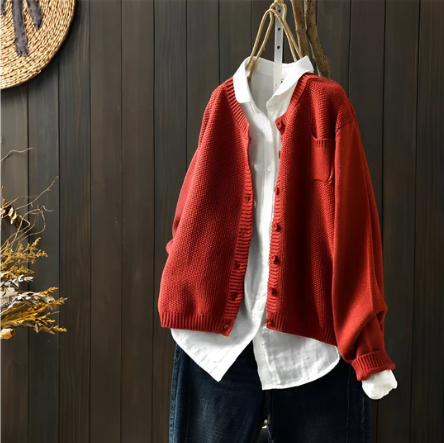 Levoire | CARDIGAN SOFT MAGLIA Rot