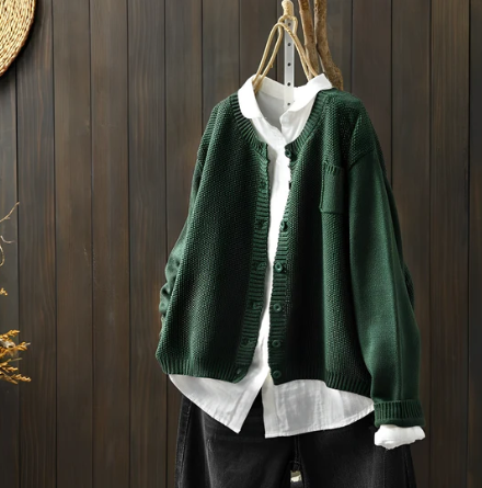 Levoire | CARDIGAN SOFT MAGLIA Vert