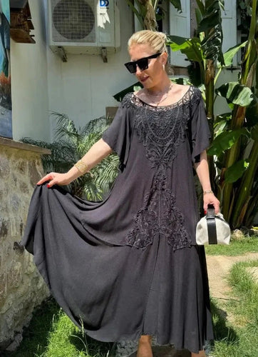 Levoire | Robe Coton Lin Coupe Fluide