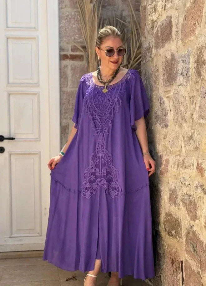 Levoire | Robe Coton Lin Coupe Fluide Lila