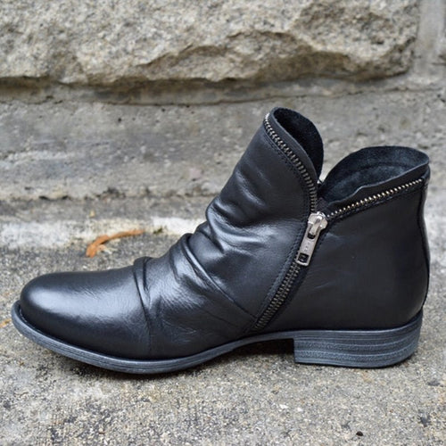 Levoire | Bottines En Cuir Avec Fermeture Éclair