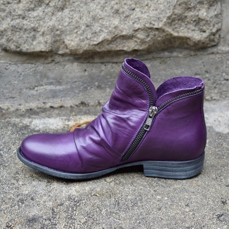 Levoire | Bottines En Cuir Avec Fermeture Éclair Violeta