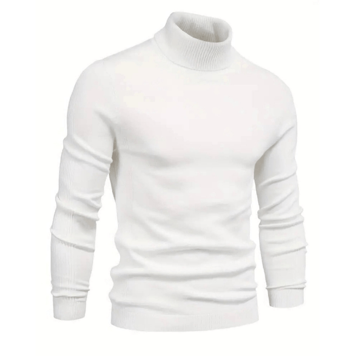 Levoire | Pull Col Roulé Chaud Homme Blanc