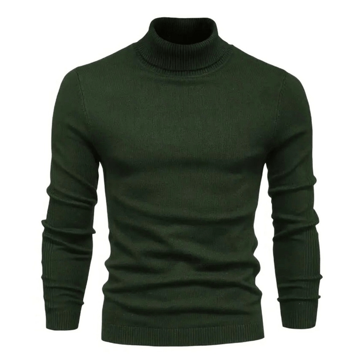 Levoire | Pull Col Roulé Chaud Homme vert olive
