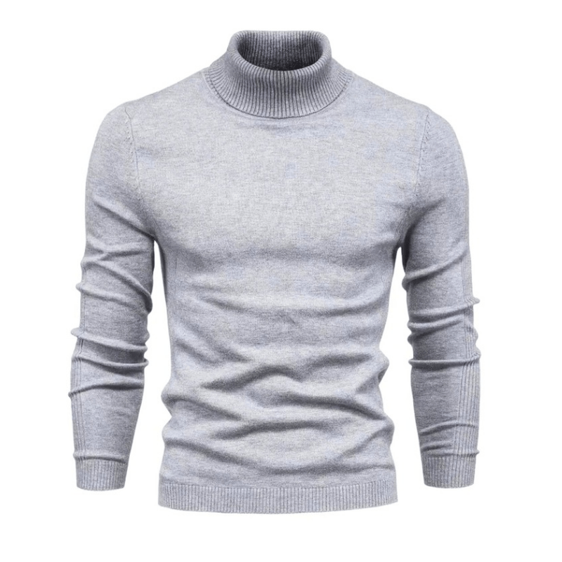 Levoire | Pull Col Roulé Chaud Homme Gris