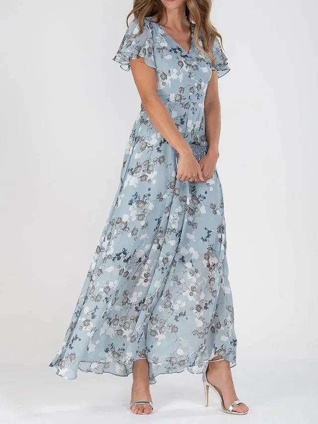 Levoire | Robe À Fleurs Bleu