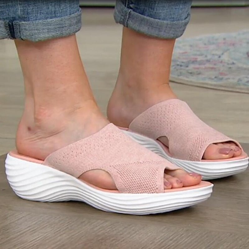 Levoire | Sandales À Talons Compensés Orthopédiques Pour Femmes Rosa