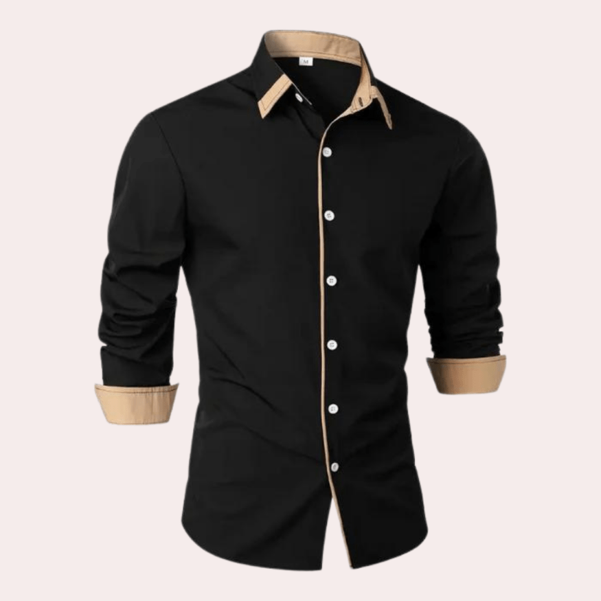 Levoire | Chemise décontractée pour hommes Confortable & Élégant Noir