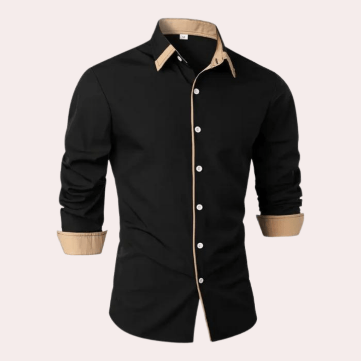 Levoire | Chemise décontractée pour hommes Confortable & Élégant Noir