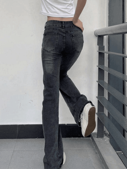 Levoire | Jean Skinny Flare À Chevilles Weinlese